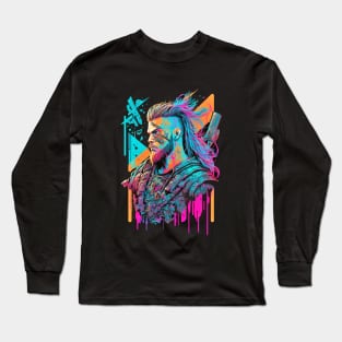 Neon Cyberpunk Viking - V1.12 Long Sleeve T-Shirt